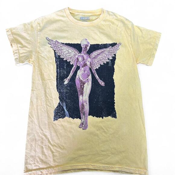 NIRVANA In Utero Yellow Angel Tee - Small - Picture 1 of 8